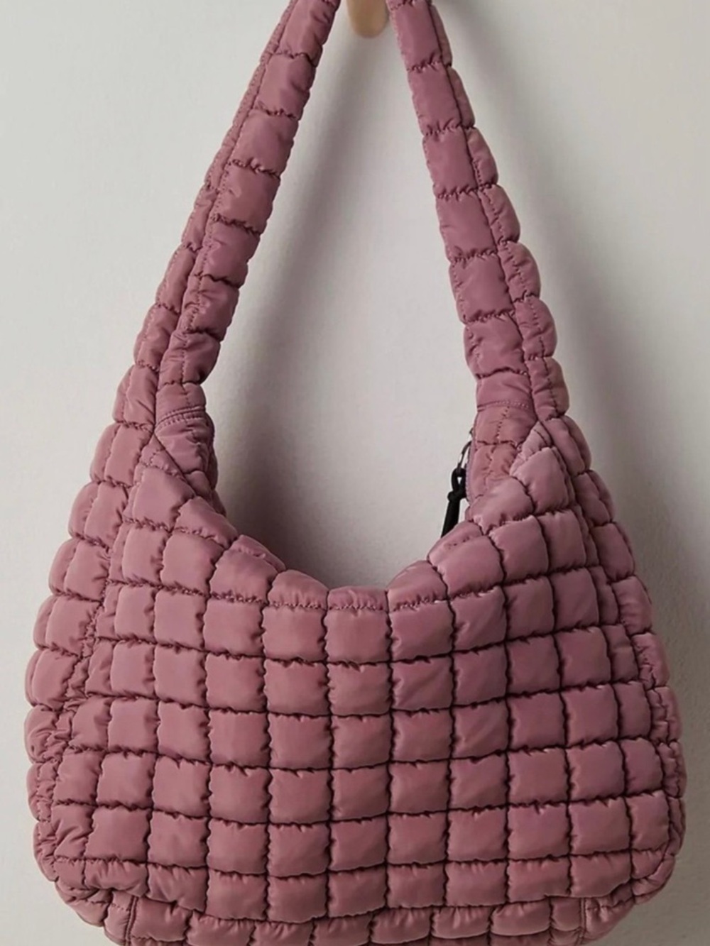 Free People Quilted Dusty Rose Shoulder Bag